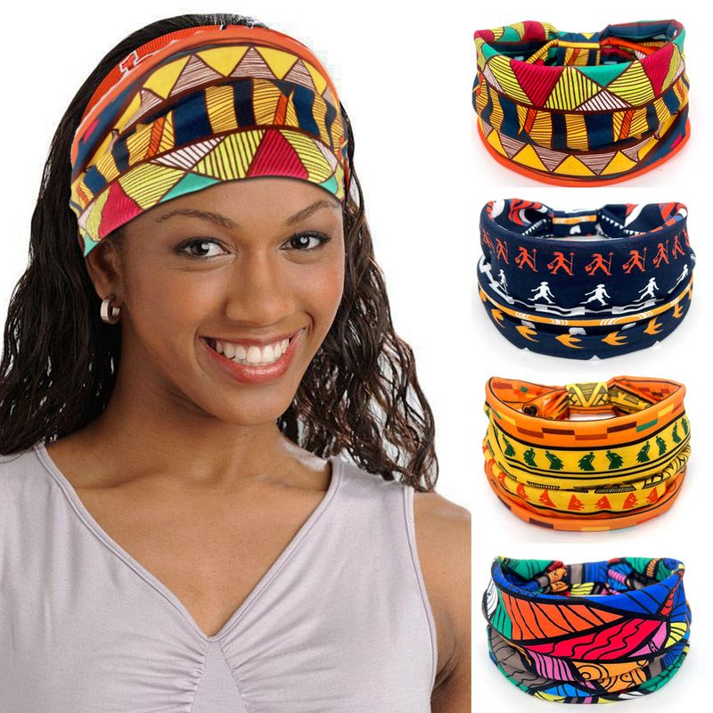 Vintage Style Color Block Cloth Hair Band