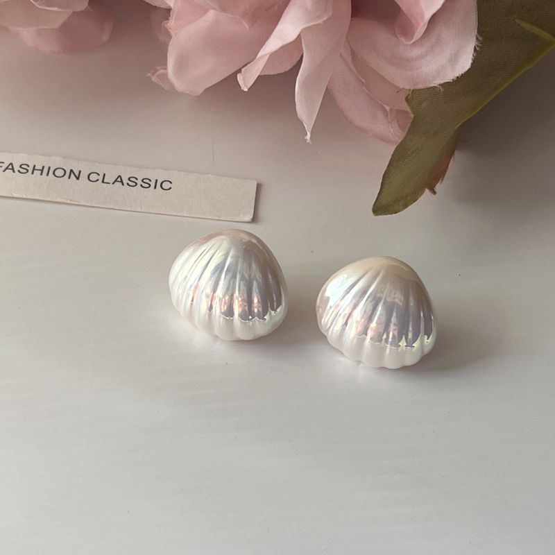 Bijoux En Gros Style Simple Coquille Perle D'imitation Alliage Résine Boucles D'oreilles