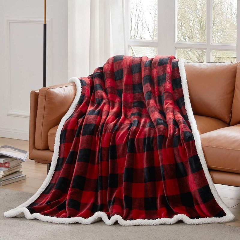 Retro Plaid Polyester Blanket