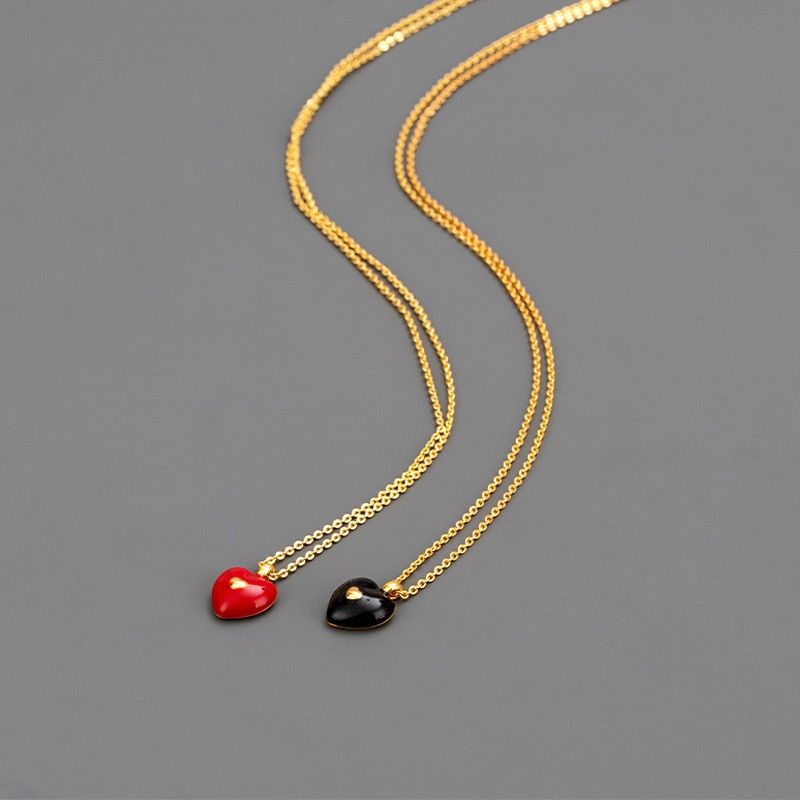 Retro Heart Shape Copper Plating Pendant Necklace