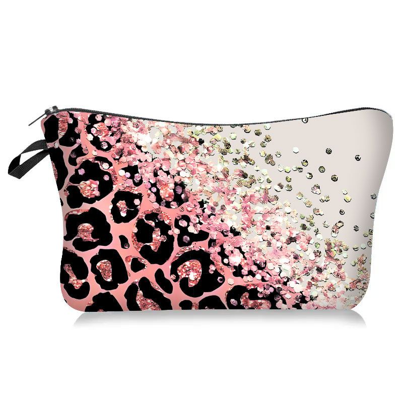 Streetwear Leopard Polyester Square Makeup Bags