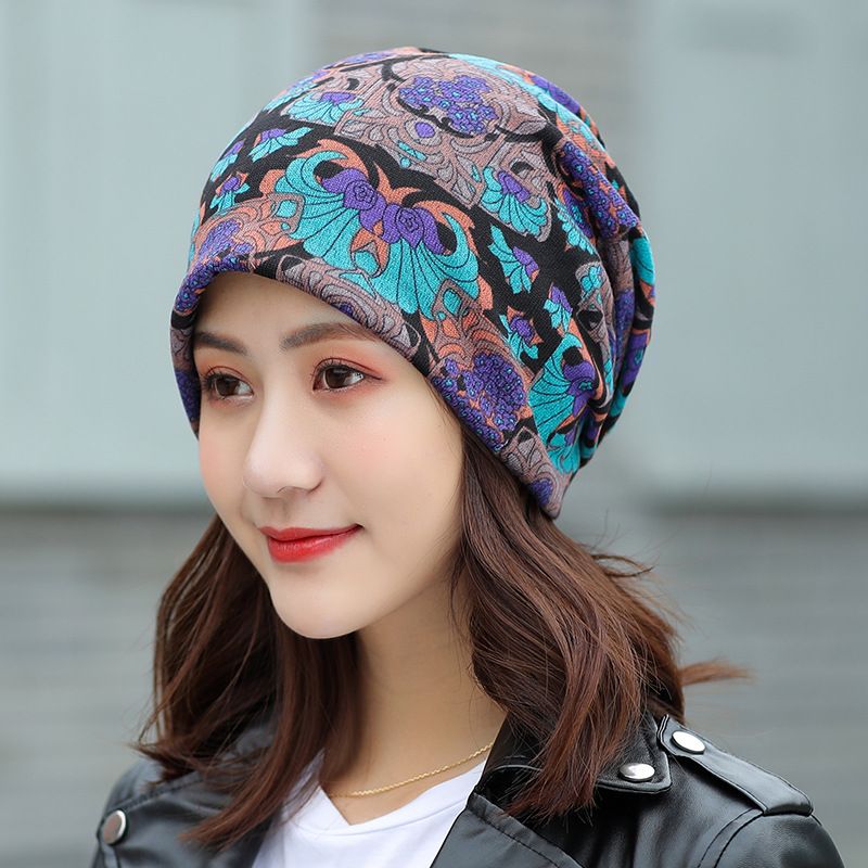 Women's Basic Retro Color Block Feather Printing Eaveless Sleeve Cap