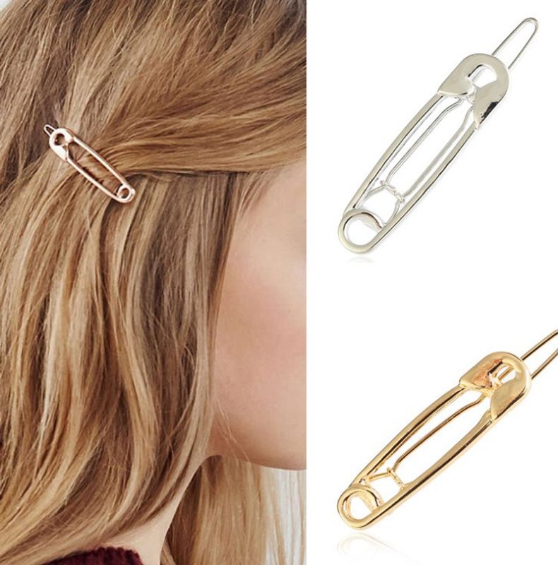 Vintage Style Geometric Solid Color Alloy Plating Hair Clip