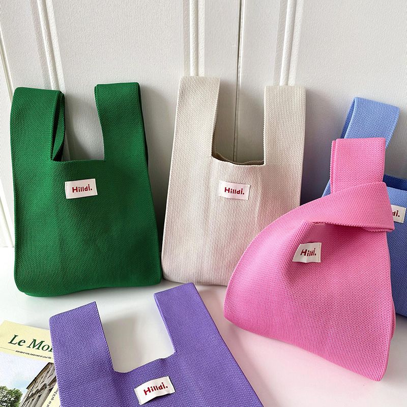 Women's All Seasons Polyester Solid Color Streetwear Square Open Handbag