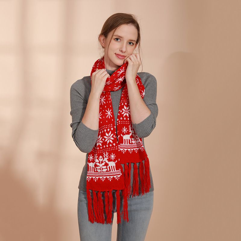 Women's Casual Elk Polyester Scarf