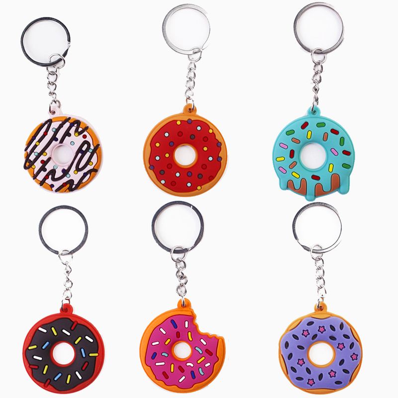 Cute Donuts Pvc Women's Keychain