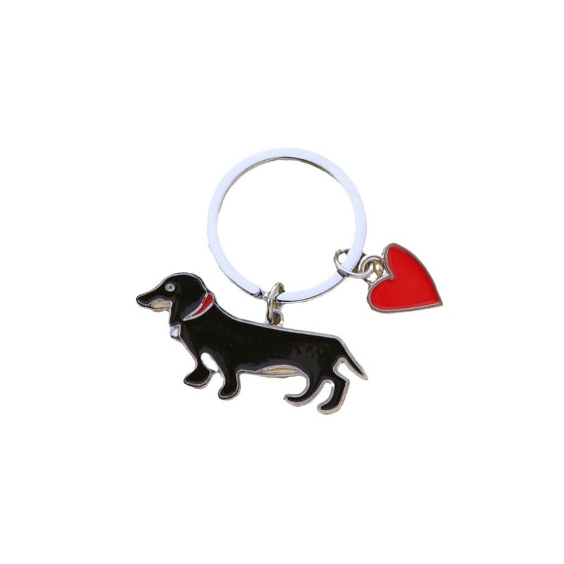 Cute Dog Metal Unisex Keychain