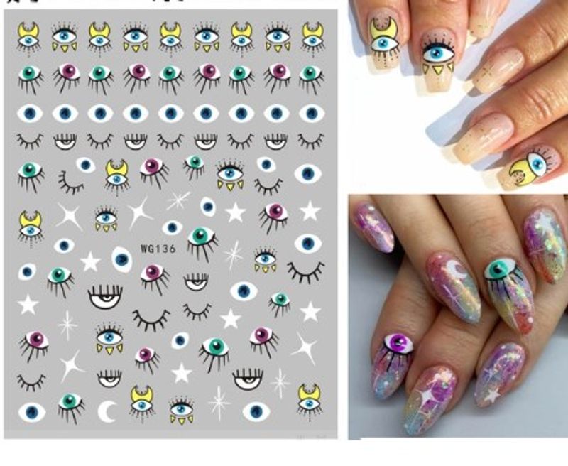 Novelty Eye Stickers Nail Decoration Accessories 1 Piece