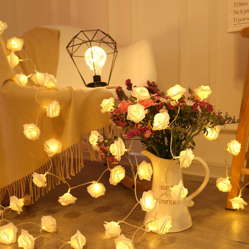 Cute Romantic Rose Plastic Wedding Party Festival String Lights
