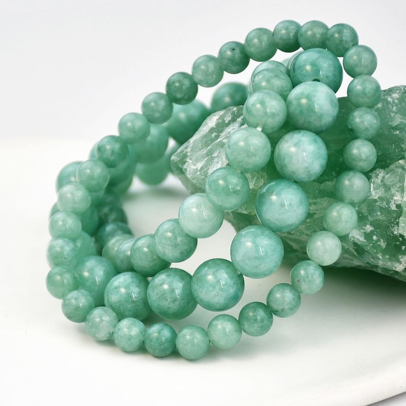 Chinoiserie Round Natural Stone Beaded Bracelets