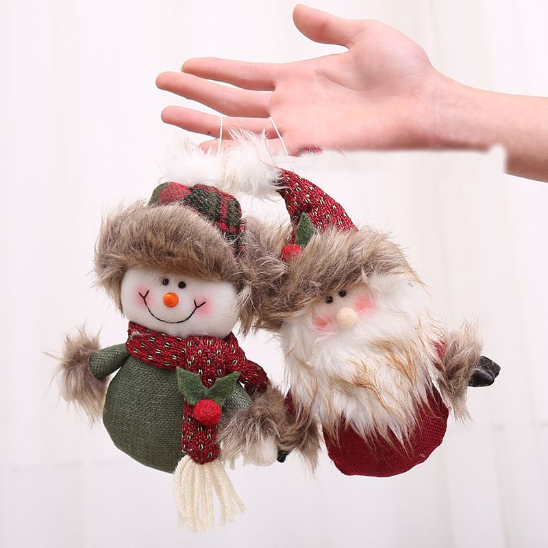 Christmas Cartoon Style Cute Santa Claus Cloth Indoor Family Gathering Festival Hanging Ornaments