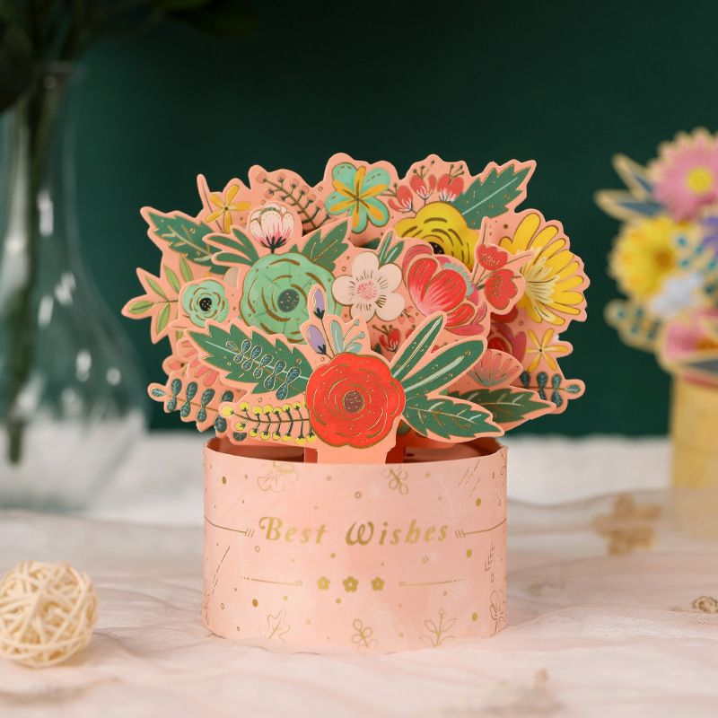 Sucré Fleur Papier Fête Carte