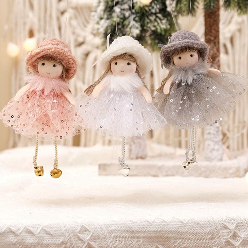 Christmas Princess Cartoon Style Cute Cartoon Character Cloth Indoor Family Gathering Festival Hanging Ornaments