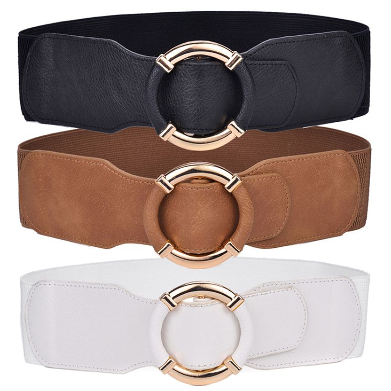 Simple Style Classic Style Solid Color Pu Leather Alloy Women's Leather Belts