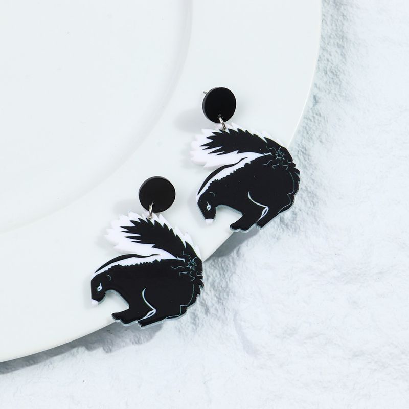 1 Paire Style Simple Animal Impression Arylique Boucles D'oreilles