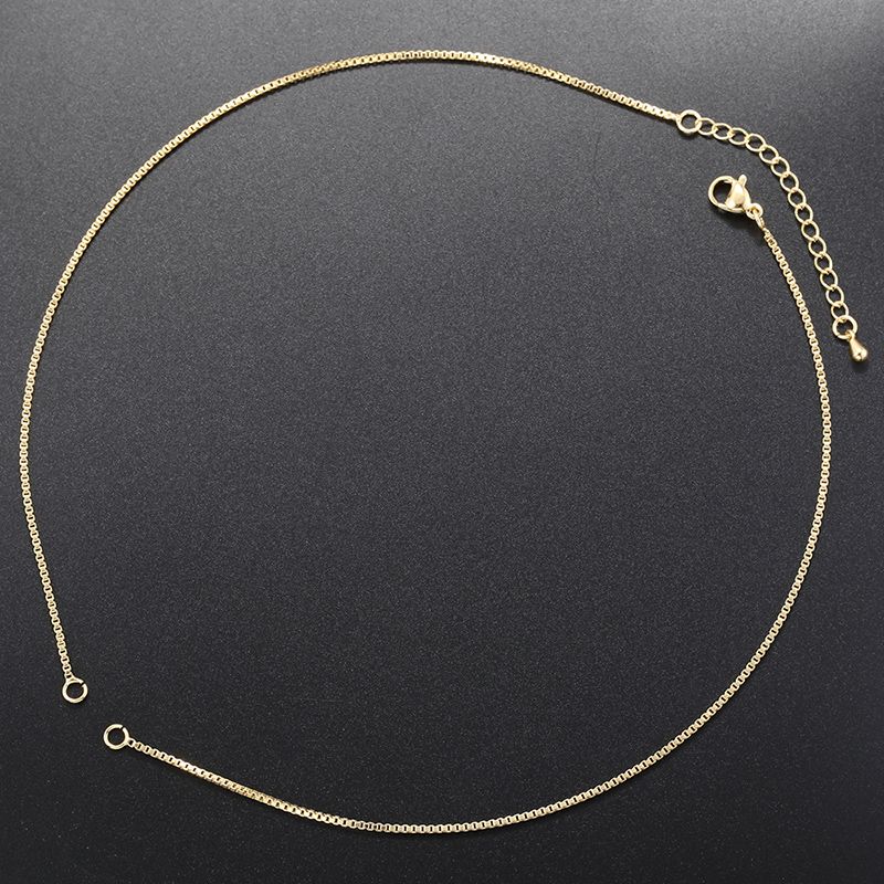 Style Simple Rond Le Cuivre Placage Plaqué Or 18k Collier