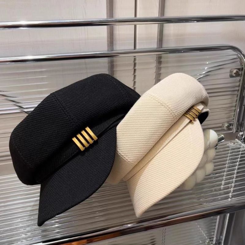Women's Basic Vintage Style Solid Color Curved Eaves Beret Hat