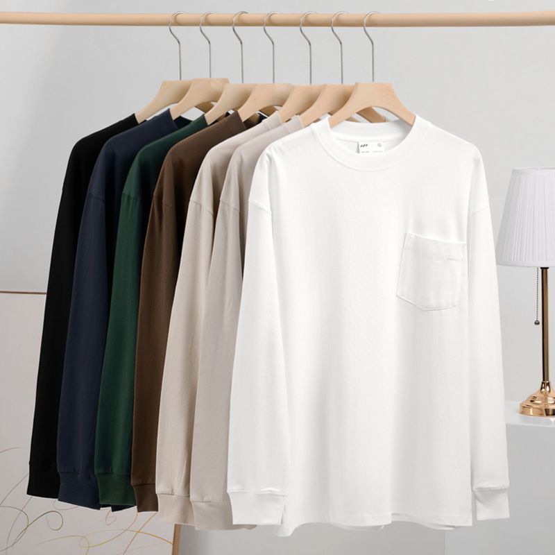 Unisex T-shirt Long Sleeve T-shirts Basic Solid Color