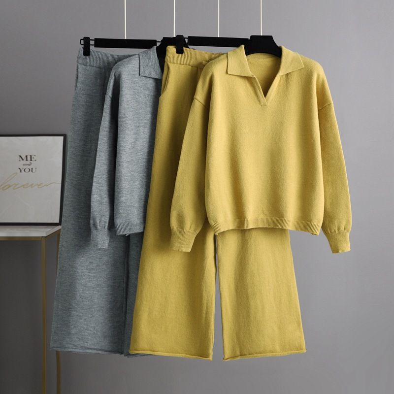 Täglich Frau Lässig Einfacher Stil Einfarbig Angola Nylon Hosen-sets Hosen-sets