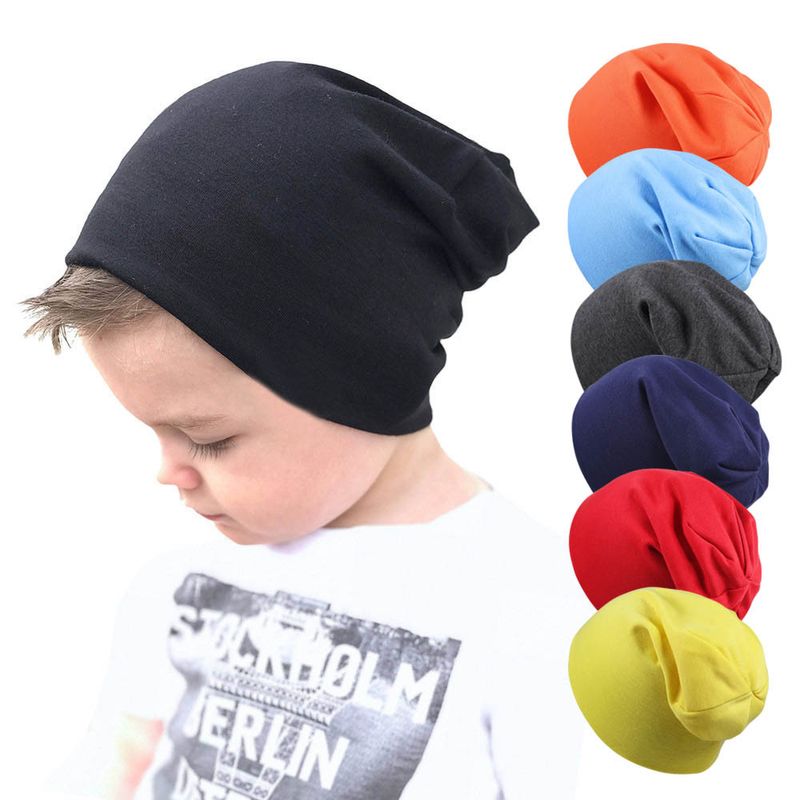 Children Unisex Casual Solid Color Beanie Hat