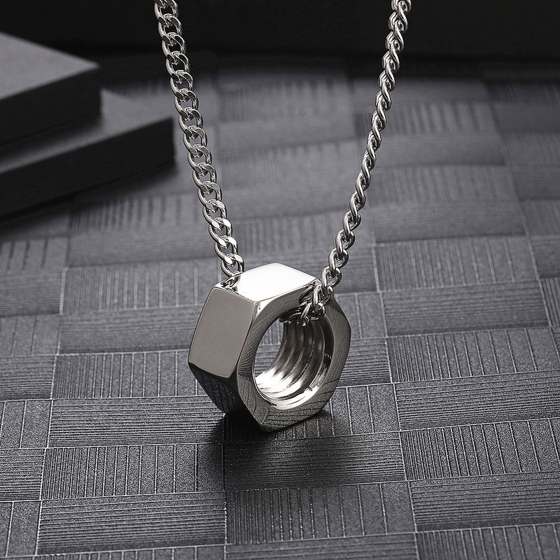304 Stainless Steel 18K Gold Plated Hip-Hop Streetwear Geometric Pendant Necklace