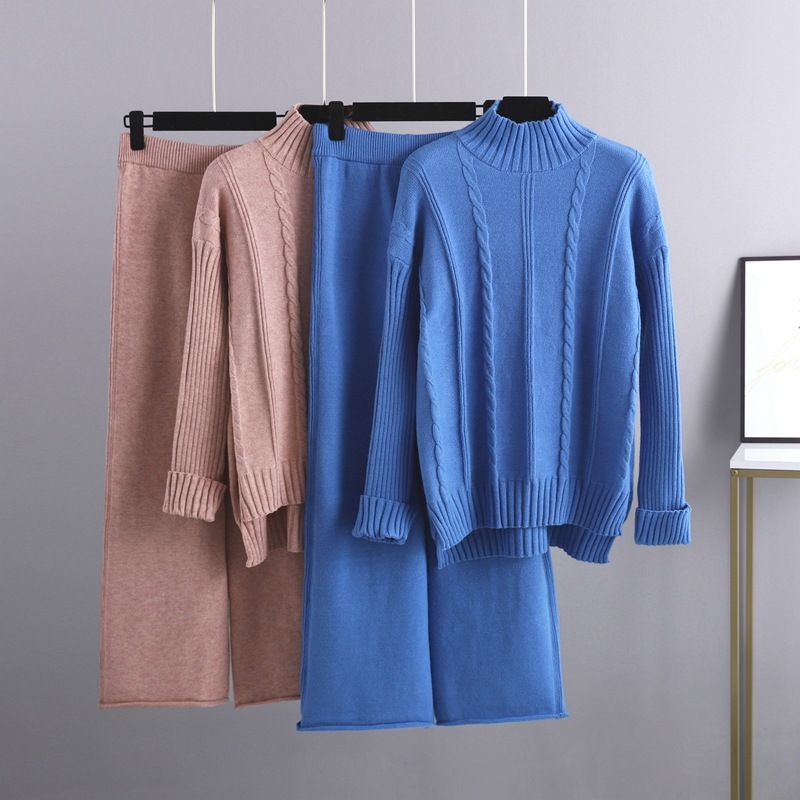 Täglich Frau Lässig Einfacher Stil Einfarbig Angola Viskose Faser Hosen-sets Hosen-sets