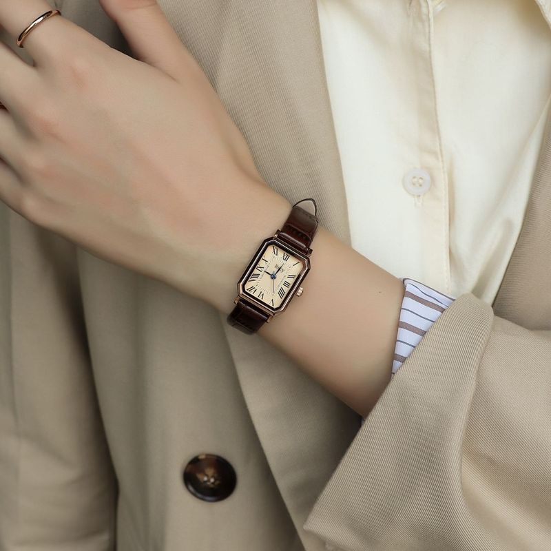 Simple Style Square Buckle Quartz Women's Watches