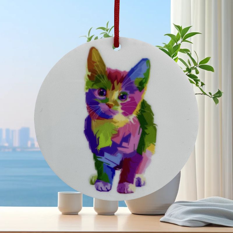 Cute Artistic Cat Arylic Pendant Artificial Decorations