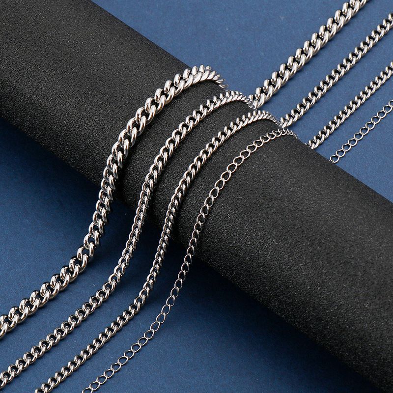 Simple Style Geometric Titanium Steel Plating Unisex Necklace