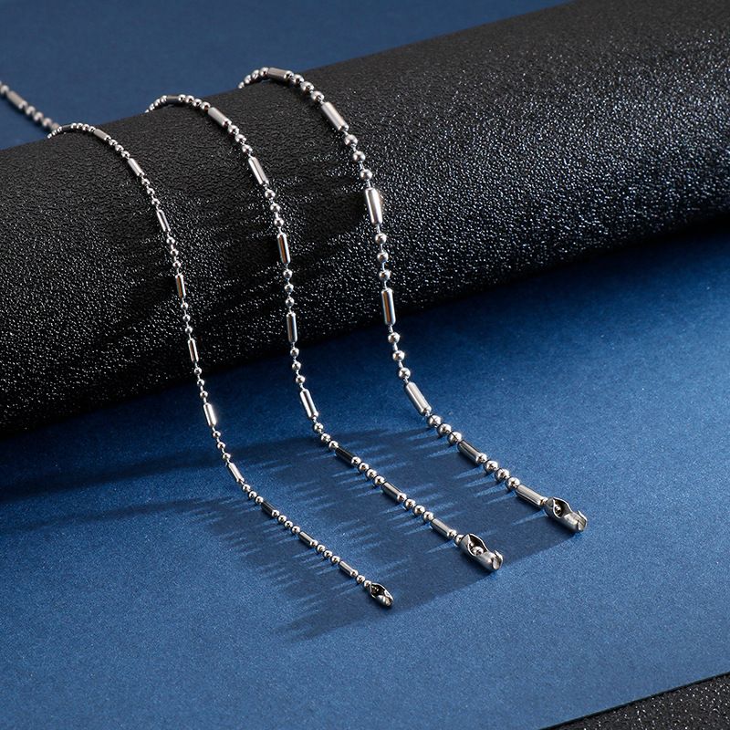 Simple Style Geometric Titanium Steel Plating Men's Necklace