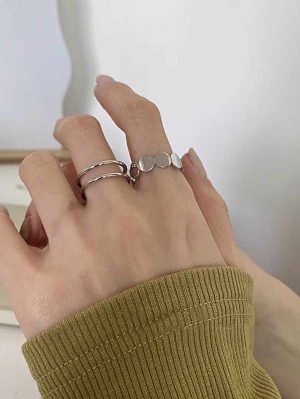Simple Style Classic Style Solid Color Iron Women's Rings