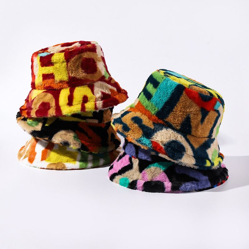 Unisex Hip-hop Retro Streetwear Letter Printing Wide Eaves Bucket Hat