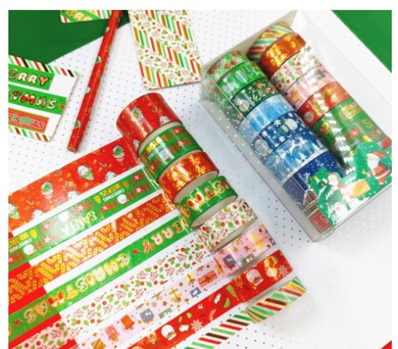 1 Satz Weihnachtsmann Weihnachten Weihnachten Waschi Cartoon-stil Washi-tape