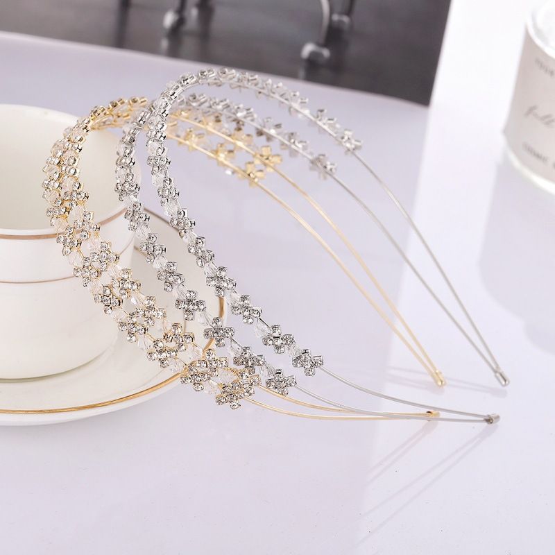 Simple Style Bow Knot Alloy Inlay Rhinestones Hair Band