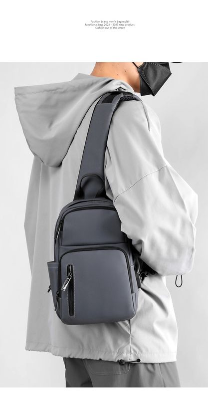 Men's Streetwear Solid Color Polyester Waterproof Waist Bags