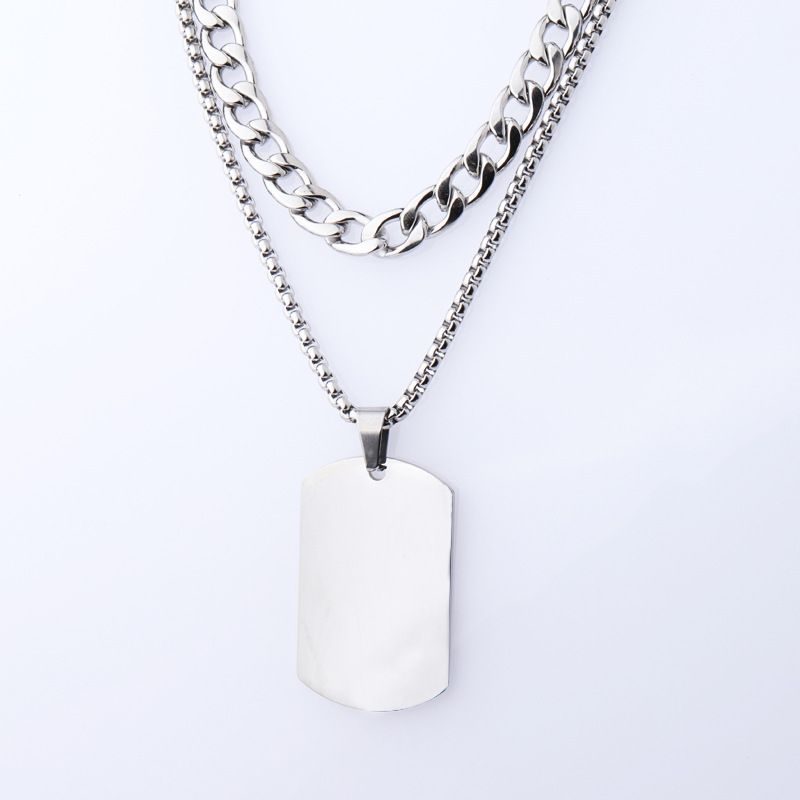 Stainless Steel None Streetwear Plating Solid Color None Layered Necklaces