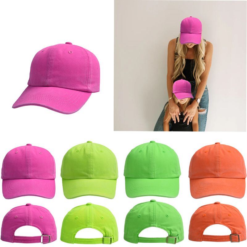 Children Unisex Unisex Basic Simple Style Solid Color Curved Eaves Baseball Cap