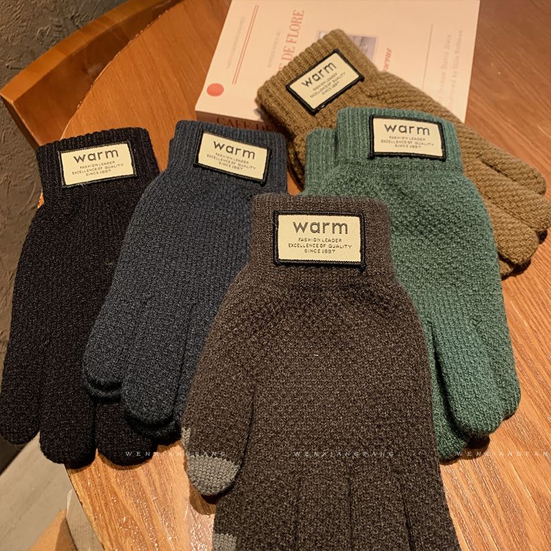 Men's Retro Solid Color Gloves 1 Set