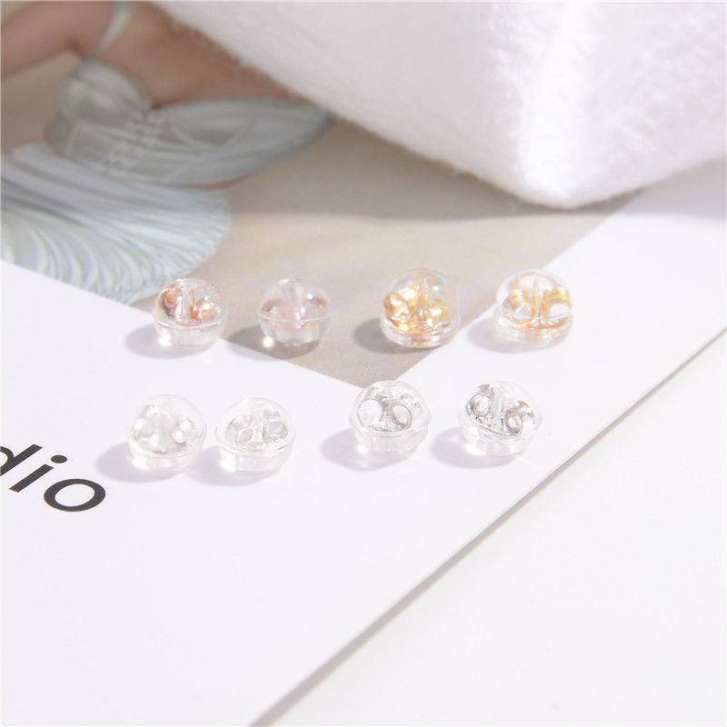 1 Pair Silica Gel Solid Color Simple Style