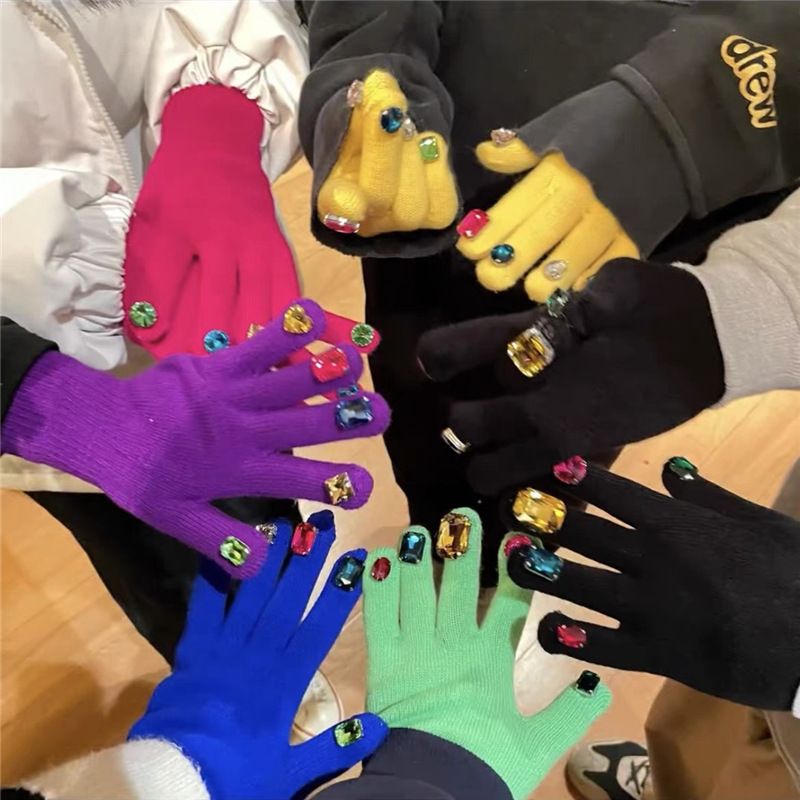 Women's Retro Streetwear Solid Color Gloves 1 Set