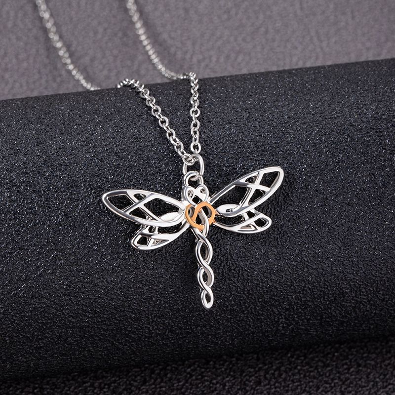 Casual French Style Dragonfly Alloy Unisex Pendant Necklace