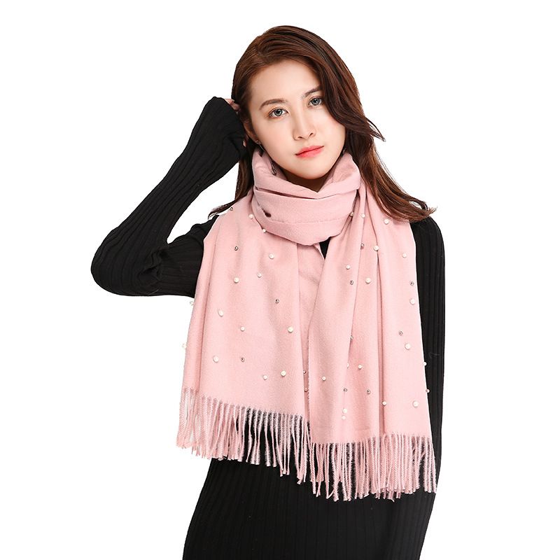 Women's Basic Modern Style Solid Color Imitation Cashmere Scarf