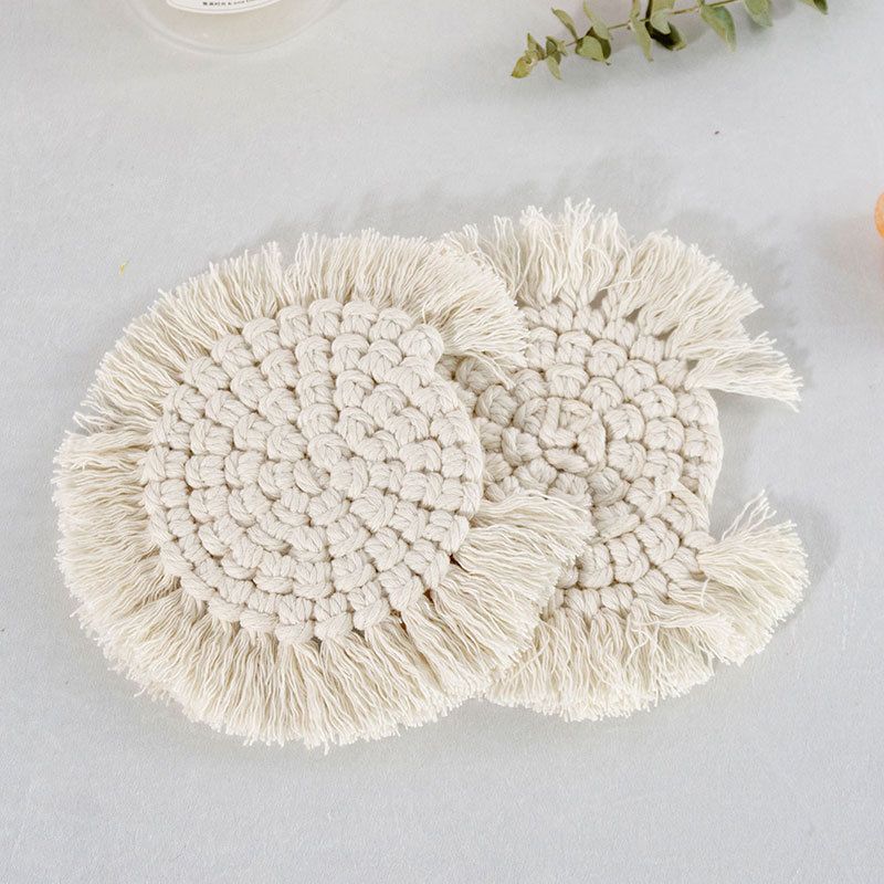 Casual Solid Color Cotton Thread Placemat 1 Piece