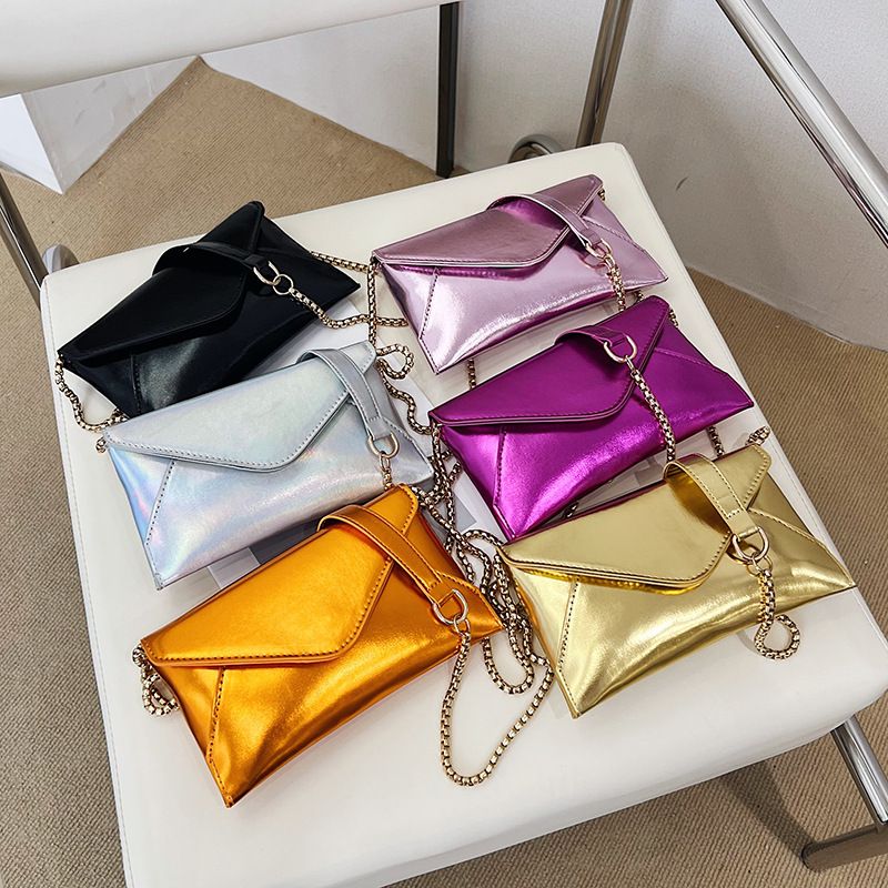 Laser Small Bag Women's Bag 2023 New Fashion Candy Color Small Square Bag Women's Chain Shoulder Bag Messenger Bag