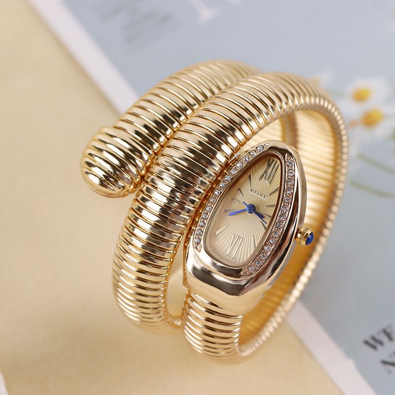 Vintage-stil Schlange Quarz Frauen Uhren