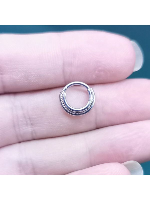 Simple Style Classic Style Solid Color Stainless Steel Nose Ring