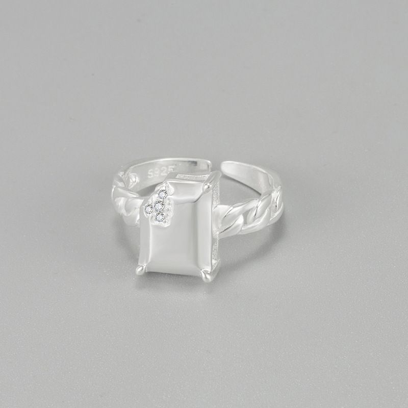 Ig-stil Geometrisch Sterling Silber Verstellbarer Ring