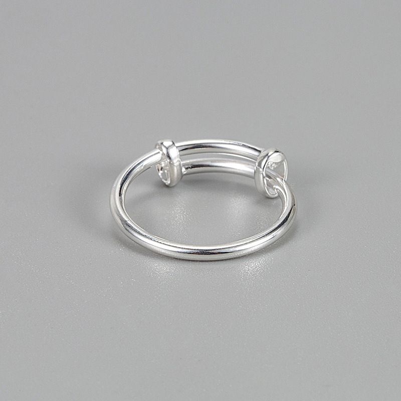 Ig Style Geometric Sterling Silver Rings