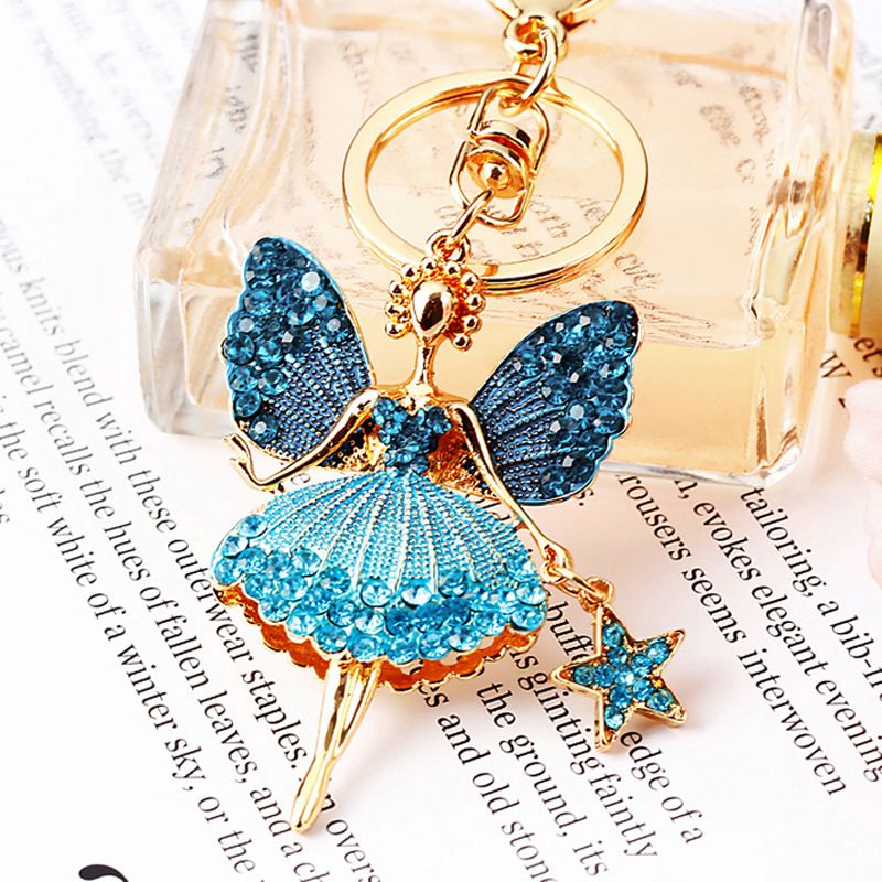 Lady Artistic Korean Style Butterfly Alloy Women's Bag Pendant Keychain