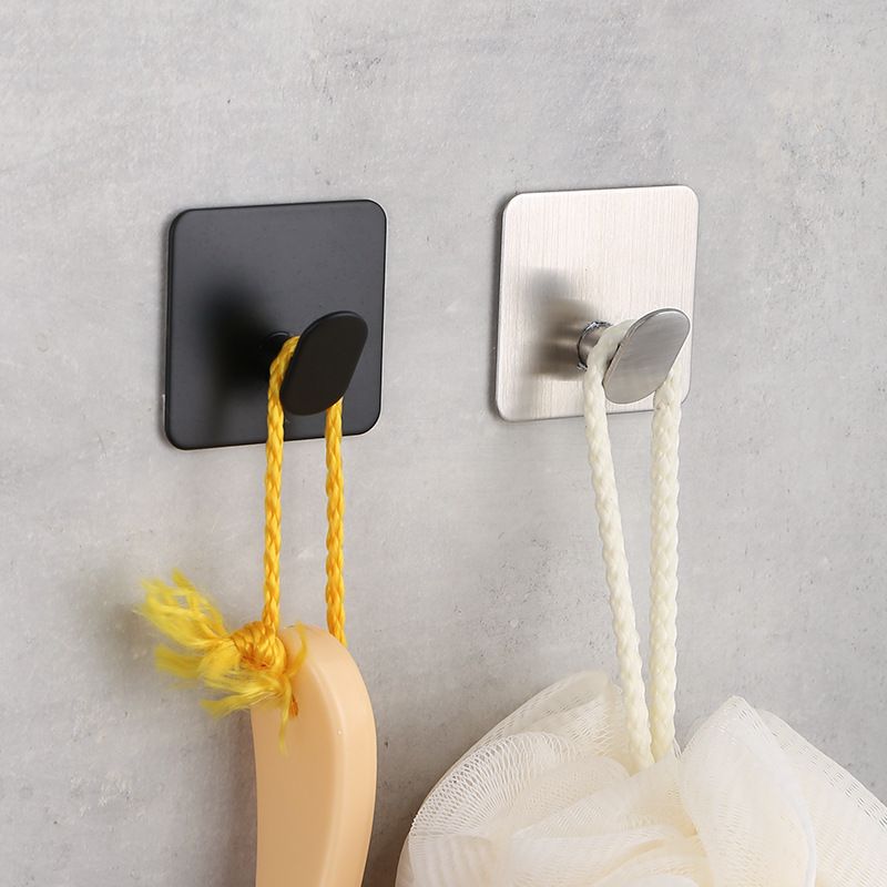 Cross-border Punch-free 304 Stainless Steel Sticky Hook Strong Traceless Hook Duck Tongue Hook Clothes Hook Kitchen Wall Hanging Metal Hook